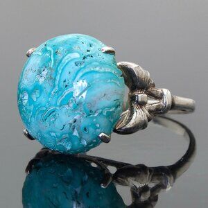 Vintage Sterling Silver Ring, Custom Made Ring, Sz 7.5